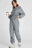 Dropped Shoulder Hooded Active Set - Top & Pants.
