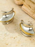 18K Gold-Plated Stainless Steel Chunky Earrings.