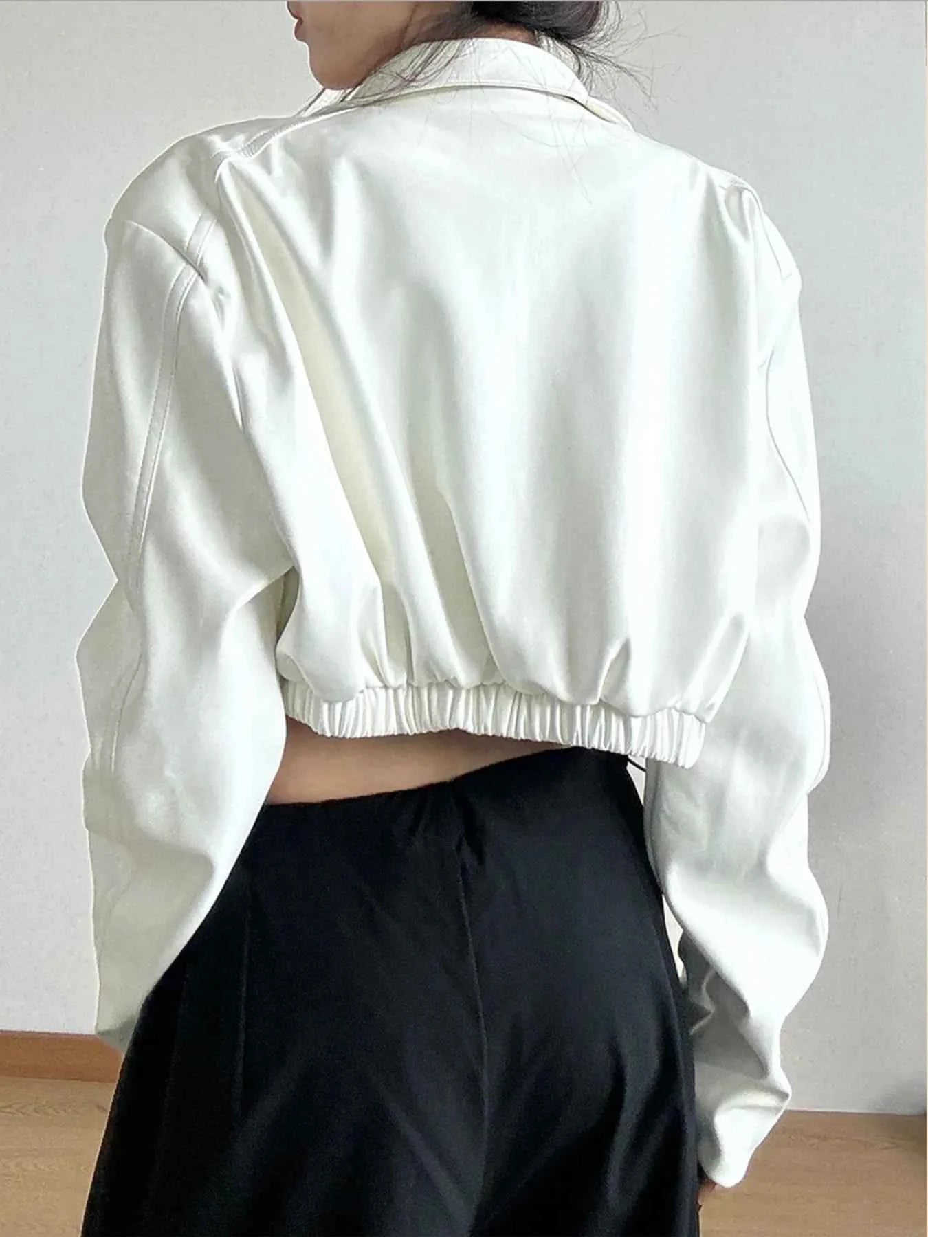 Zip Up Long Sleeve Crop Jacket.