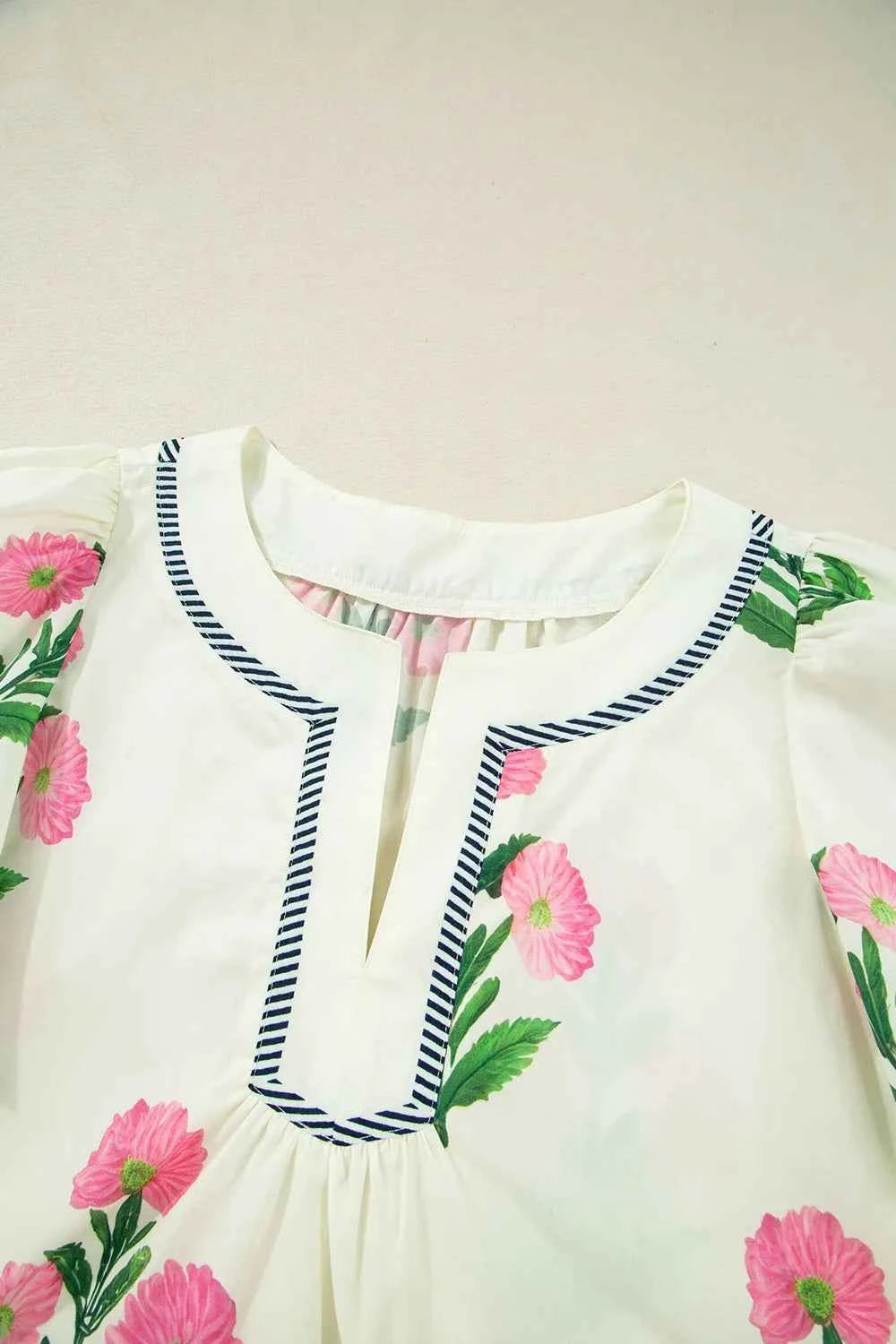 Floral Print Flutter Sleeve Mini Dress.