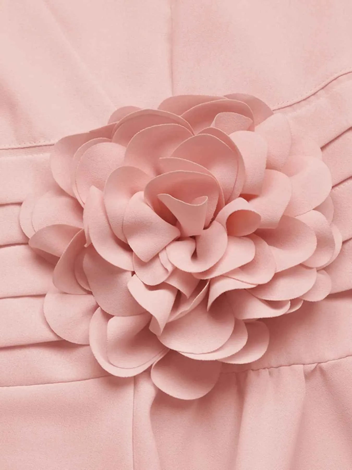 Flower Surplice Long Sleeve Blouse.