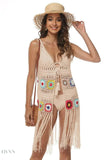 Openwork Fringe Detail Embroidery Cover-Up - EBYNN