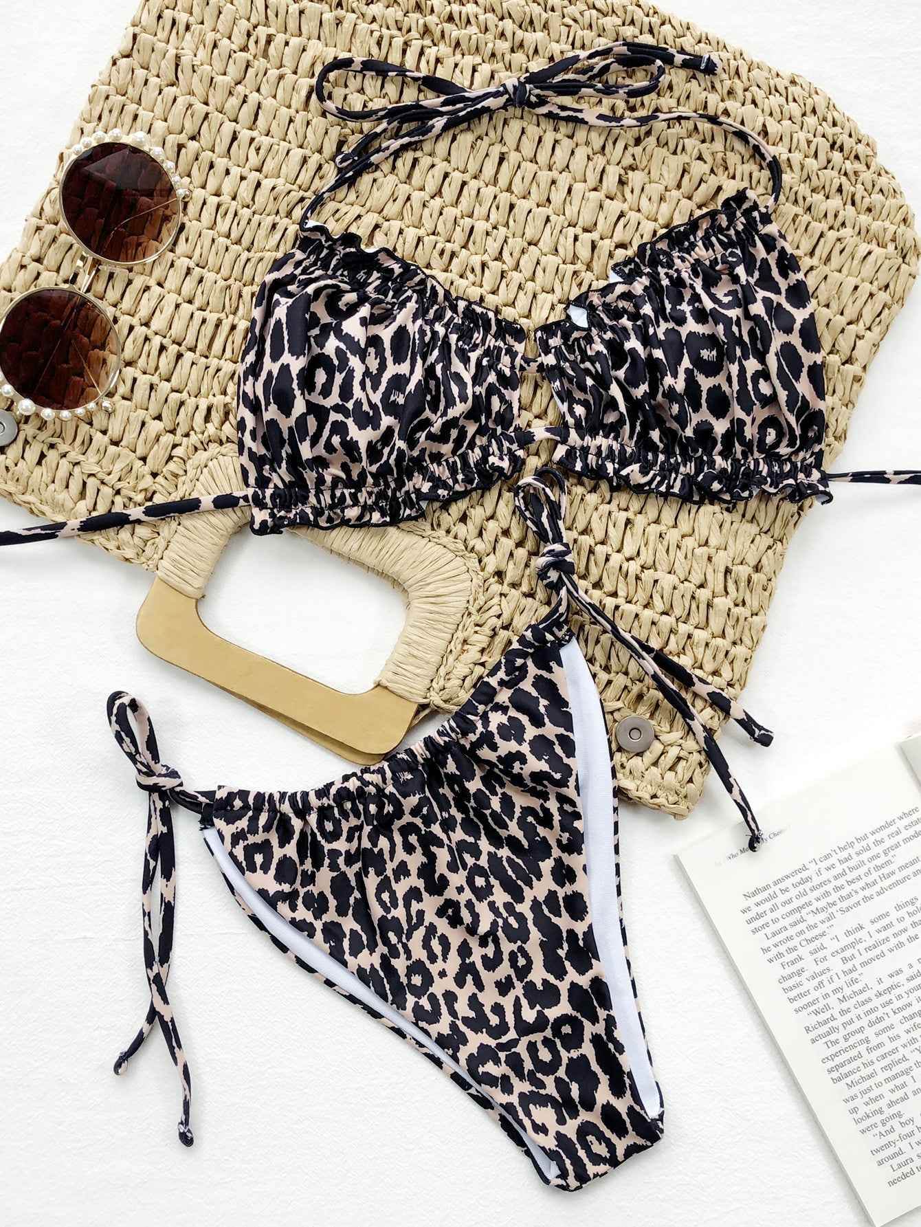 Frill Trill Halter Neck Bikini Set.
