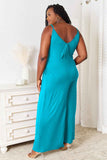 Double Take Full Size Soft Rayon Spaghetti Strap Jumpsuit.