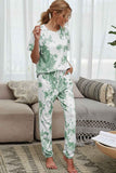 Shiny Tie-Dye Tee & Joggers Lounge Set.