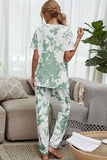 Shiny Tie-Dye Tee & Joggers Lounge Set.