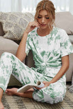 Shiny Tie-Dye Tee & Joggers Lounge Set.
