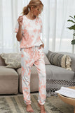 Shiny Tie-Dye Tee & Joggers Lounge Set.