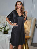 Chic V-Neck Flutter Sleeve Night Dress.