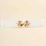 Alloy Buckle Elastic Belt for Comfort and Style.