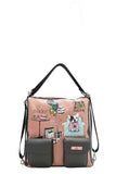 Nicole Lee USA Eco-Leather Multifunction Backpack.
