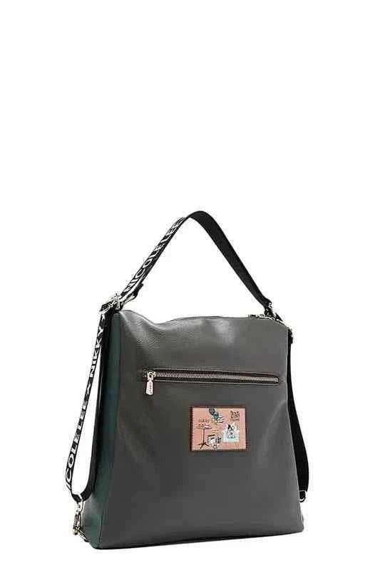Nicole Lee USA Eco-Leather Multifunction Backpack.