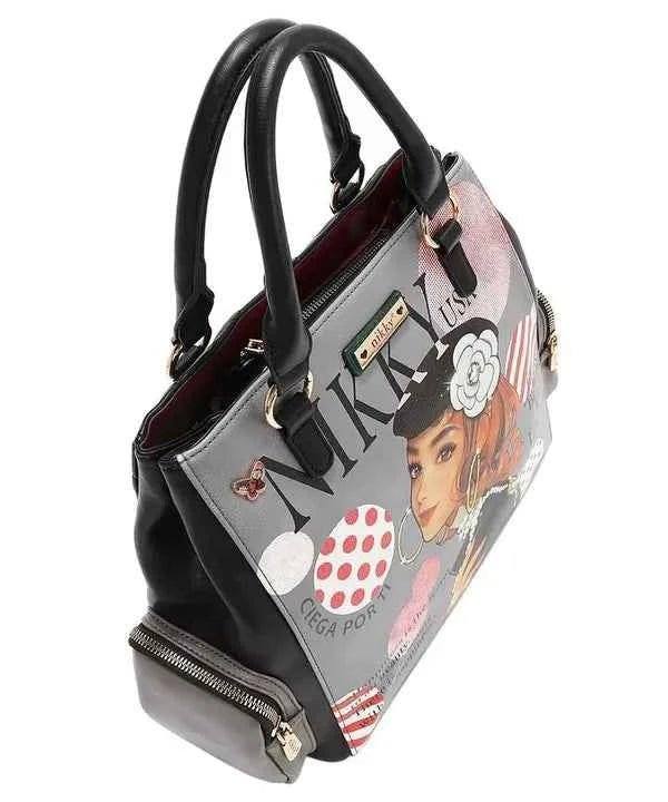 Nicole Lee USA Eco-Leather Handbag with Side Pockets.