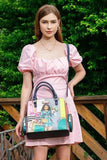 Nicole Lee USA Eco-Leather Handbag with Side Pockets.