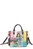 Nicole Lee USA Eco-Leather Handbag with Side Pockets.