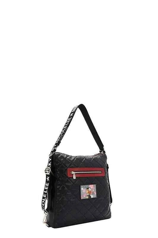 Nicole Lee USA Convertible Adjustable Strap Backpack Bag.