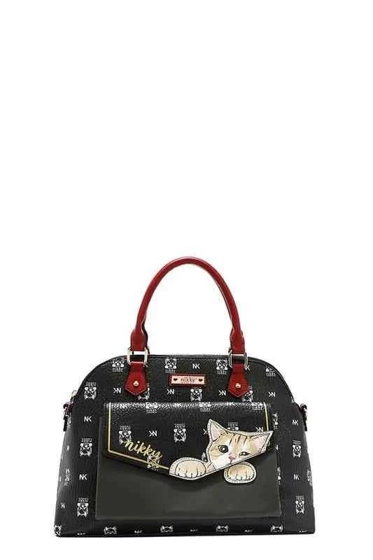 Nicole Lee USA Eco-Leather Cat Dome Bag.