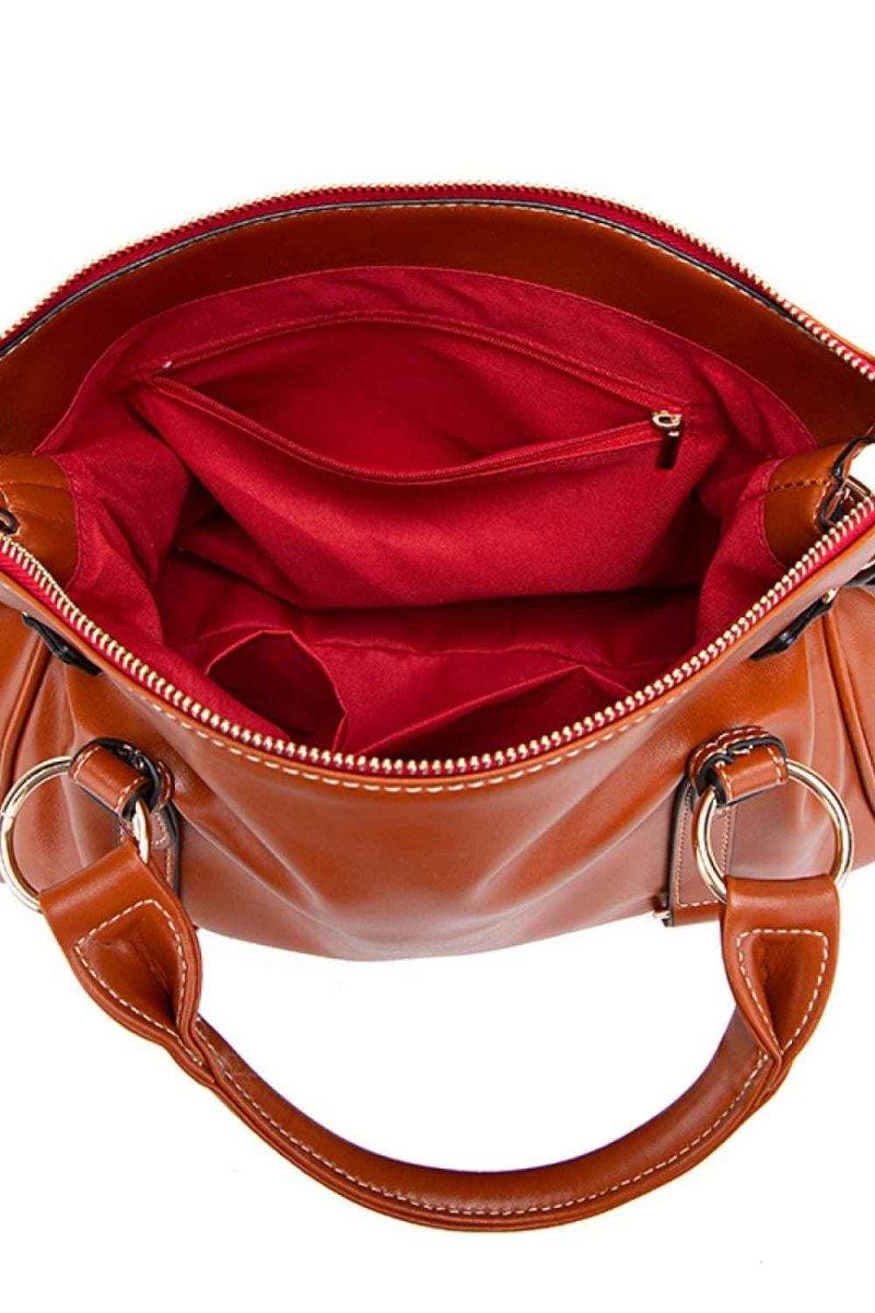 Large PU Leather Handbag with Tassels.