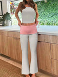 Contrast Trim Active Tank and Pants Set.