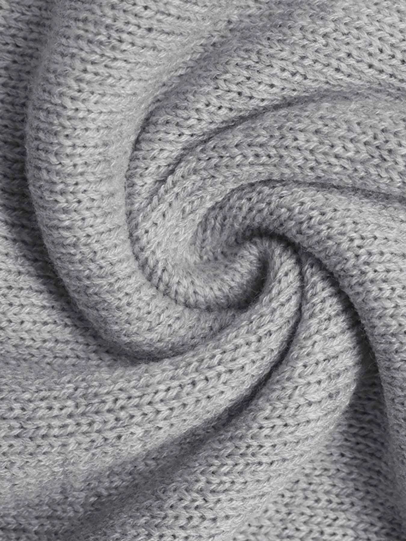 Flower Round Neck Long Sleeve Sweater.