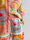 Printed Button Up Shirt and Pants Set.