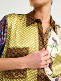 Printed Button Down Shirt and Pants Set.