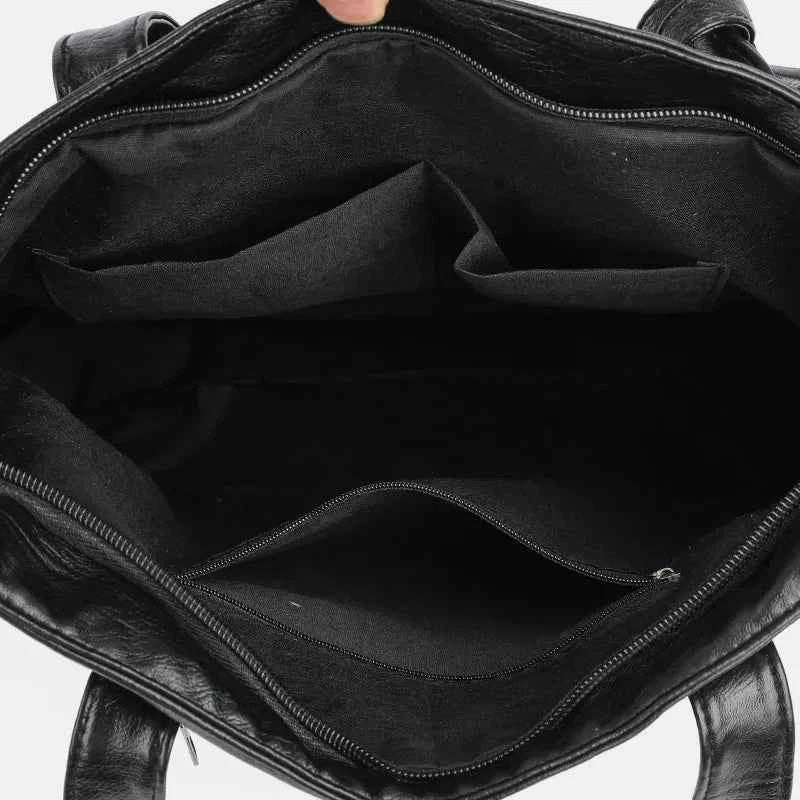 PU Leather Medium Handbag.