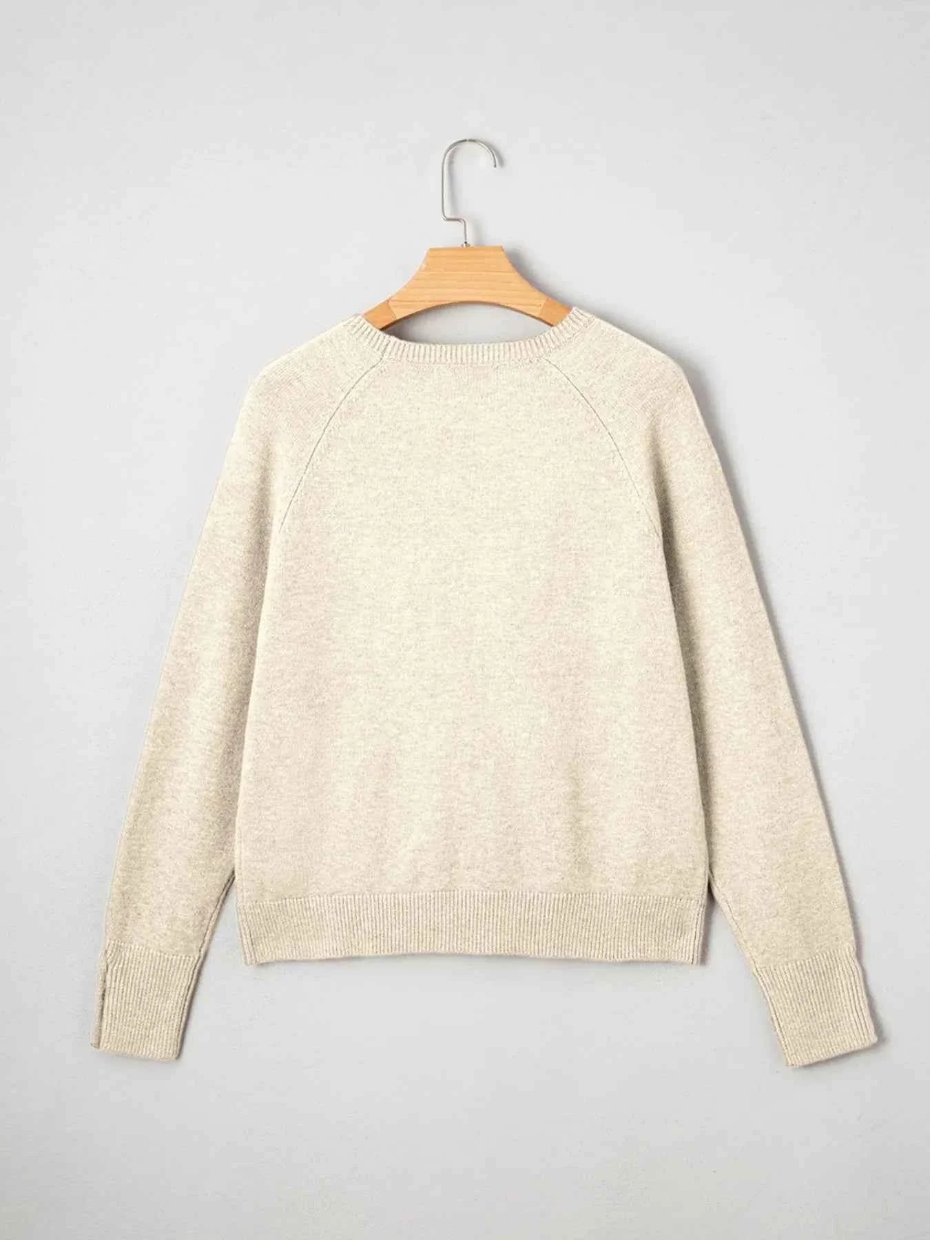 Crew Neck Long Sleeve Sweater.