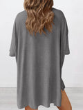 Plus Size Round Neck Set: Oversized Top and Shorts Set for Ultimate Comfort - EBYNN