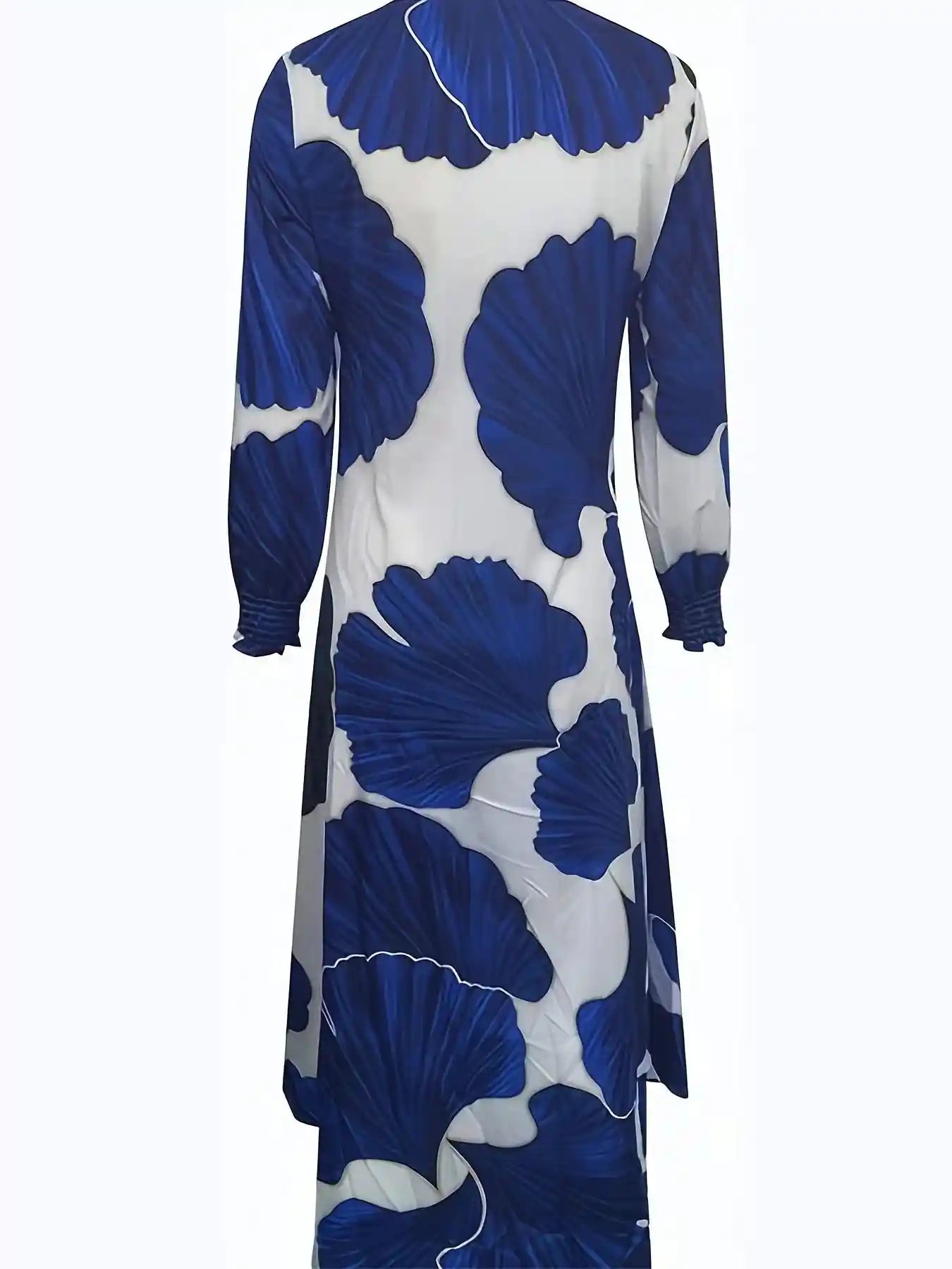 Printed Button Up Maxi Shirt Dress.