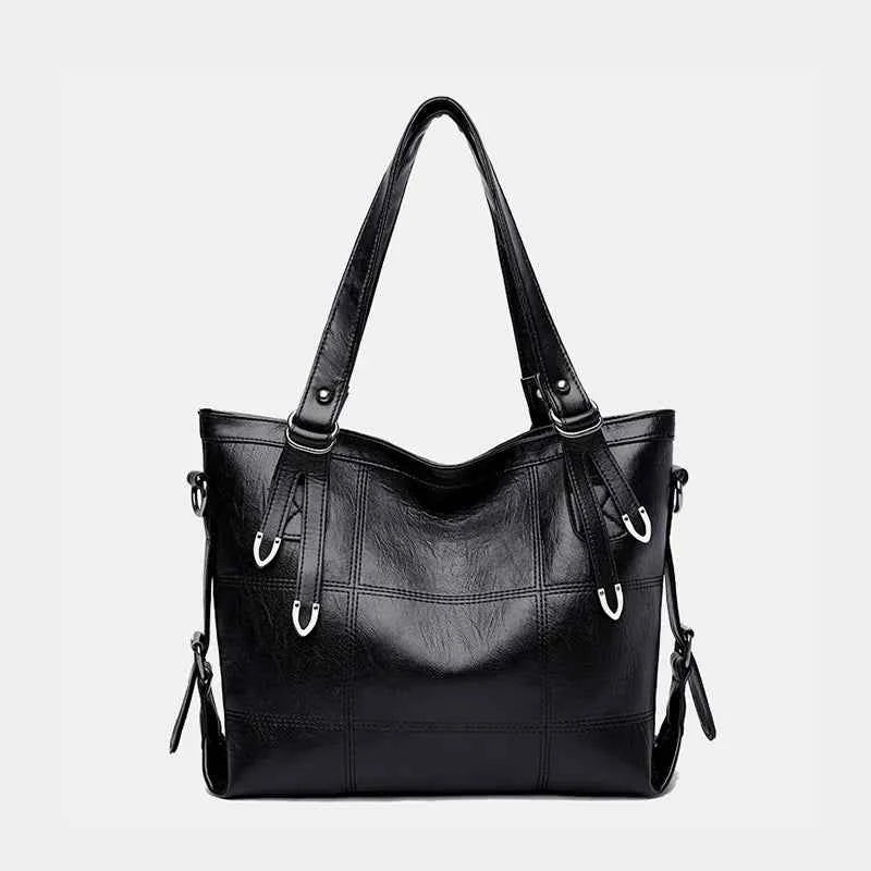 PU Leather Medium Handbag.