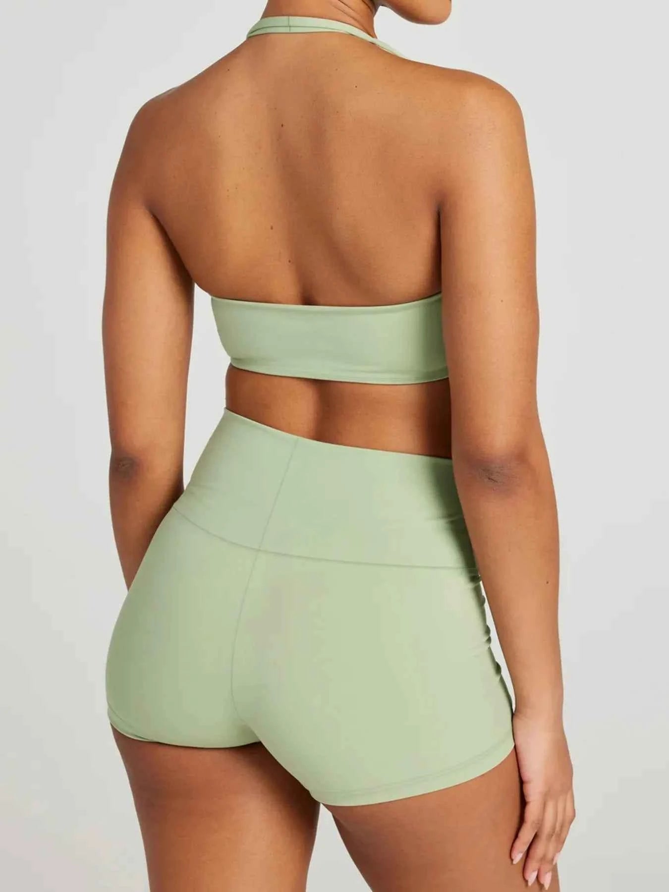 Halter Neck Cami and Shorts Active Set.