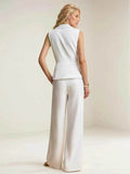 Button Up Vest and Pants Suit Set - EBYNN