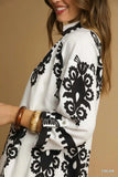 Umgee Abstract Print Midi Dress.