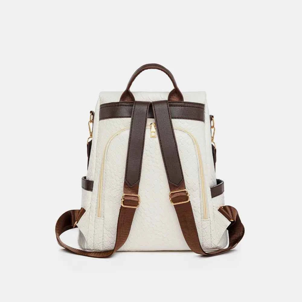 Large PU Leather Backpack Bag.