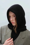Solid Color Thermal Knit Drawstring Hat.