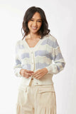 Davi & Dani Button-Up Front V Neckline Cardigan Sweater.