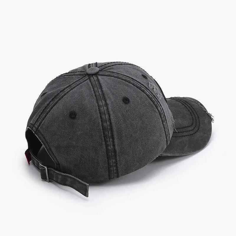 Embroidered Letter Cotton Baseball Cap.