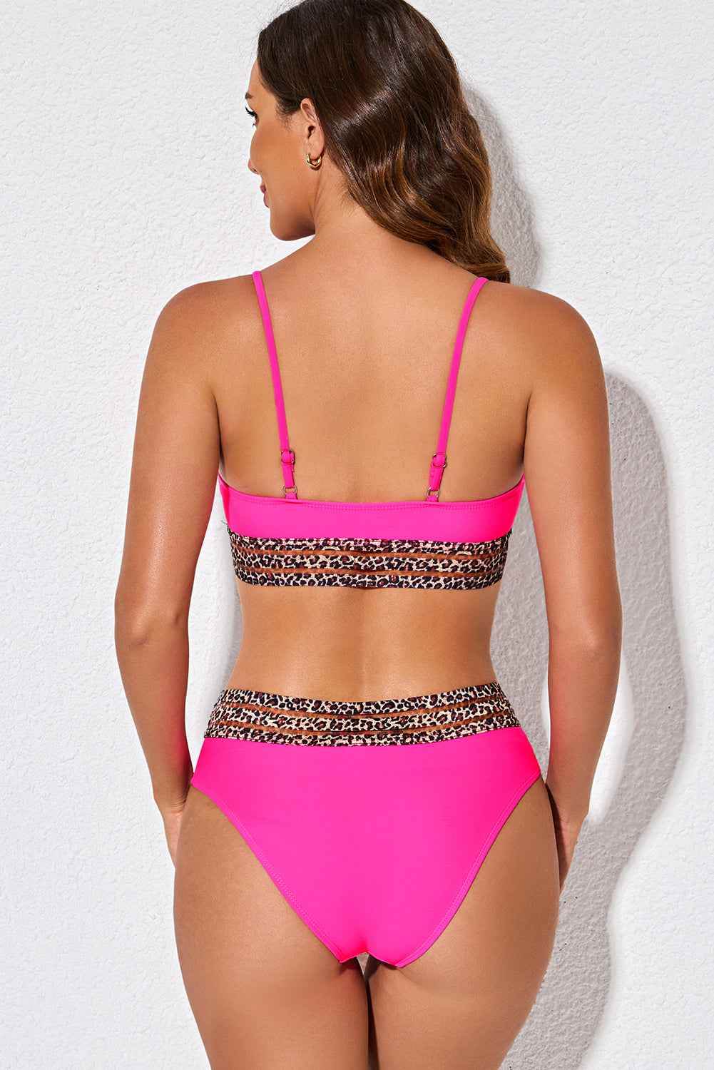 Leopard Contrast Bikini Set.