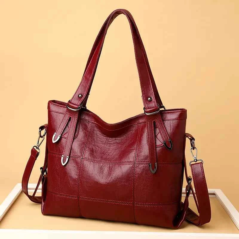 PU Leather Medium Handbag.
