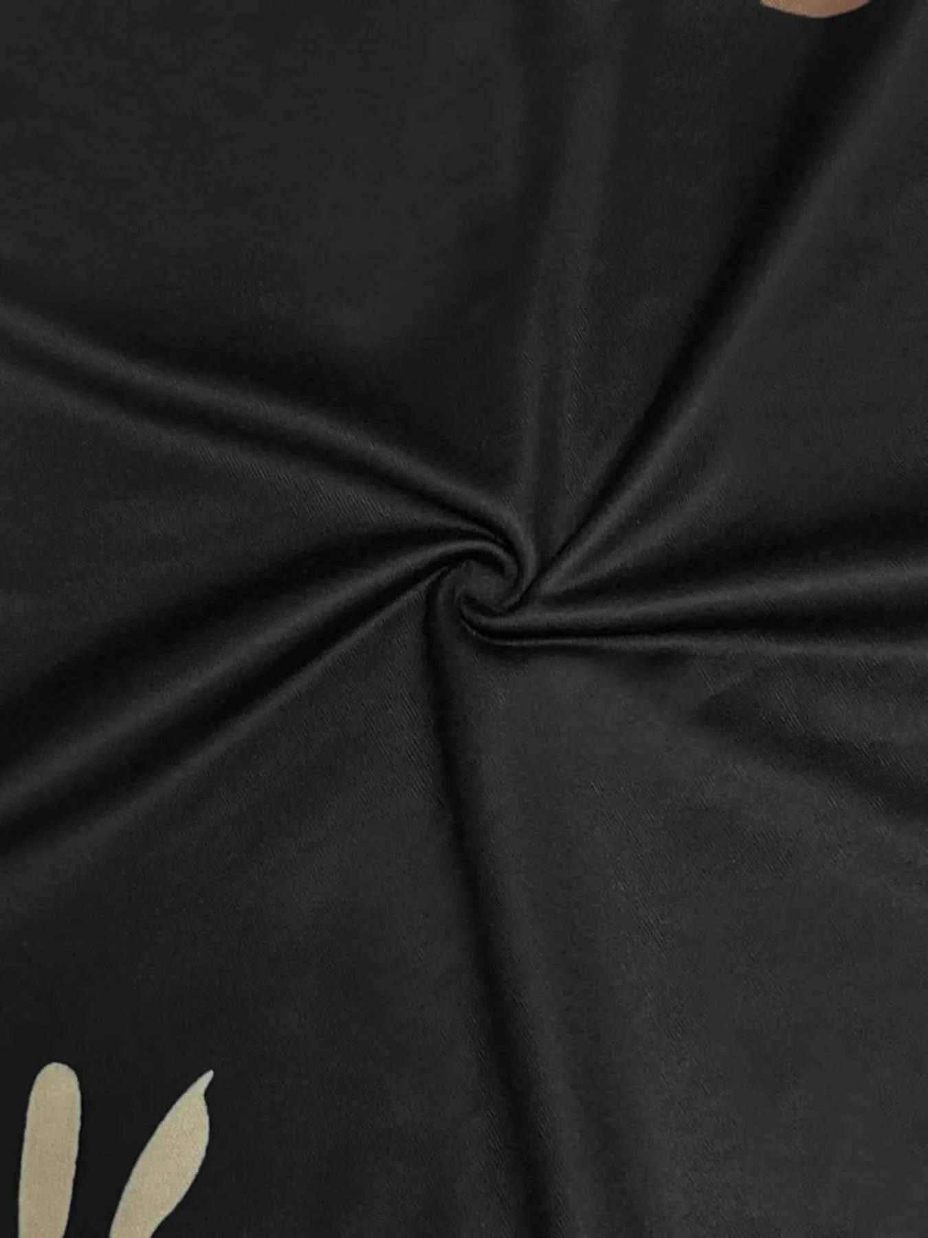 Tropical Leaf Print Halter Neck Mini Dress.