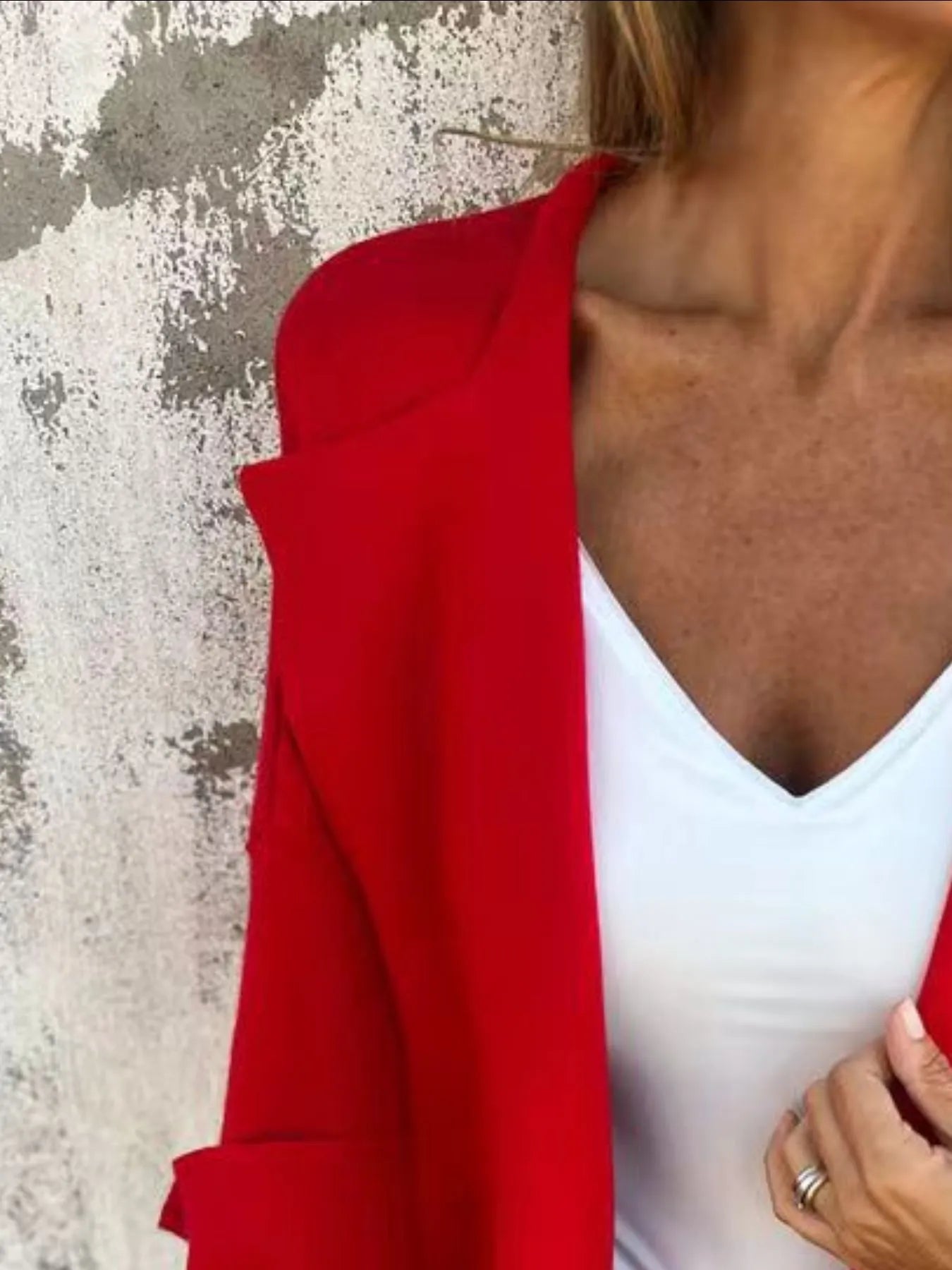 Plus Size Open Front 3/4 Sleeve Cardigan.