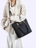 6-Piece Stylish Leather Textured Bag Set.