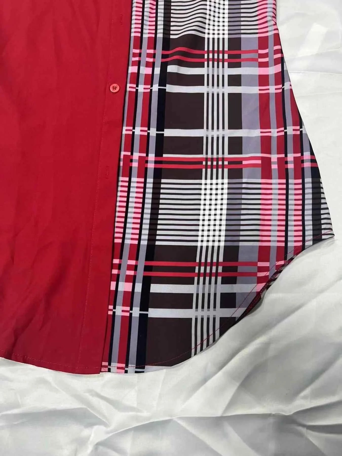 Printed Button Up Long Sleeve Shirt Dress.