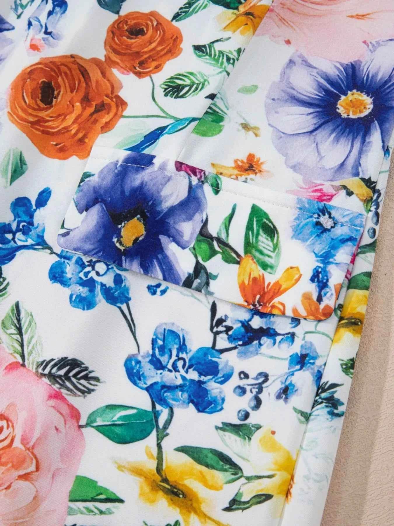 Floral Print Cap Sleeve Mini Dress.