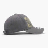 Distressed Cotton Baseball Cap.