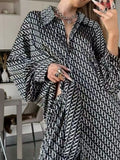 Printed Button Up Shirt and Pants Set.