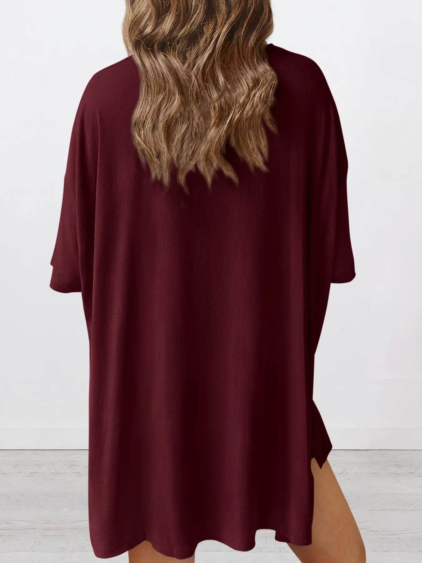 Plus Size Round Neck Set: Oversized Top and Shorts Set for Ultimate Comfort - EBYNN