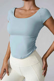 Round Neck Short Sleeve Active T-Shirt.