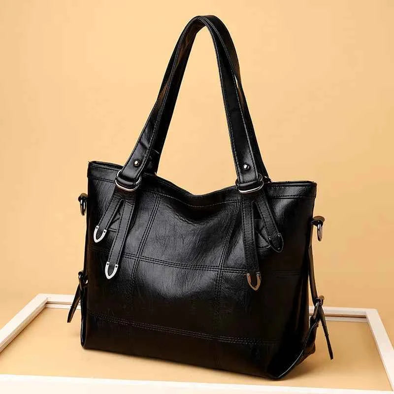 PU Leather Medium Handbag.